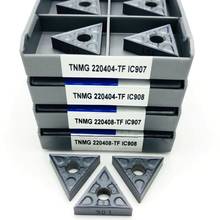 Tnmg220404 tnmg220408 tf ic907 ic908 torneamento externo ferramenta inserções de carboneto torno cnc tnmg 220408 ferramentas de corte torneamento inserções 2024 - compre barato