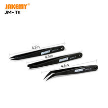 JAKEMY JM-T11 3pcs Precision Anti-Static Highly Heat Resistant Tweezers Set for Wafer and die SMT handling assortment 2024 - buy cheap