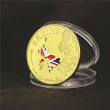 Insignia internacional de recuerdo, 2016 Reino Unido, Brexit, votar por la independencia, monedas conmemorativas chapadas en oro, regalo 2024 - compra barato