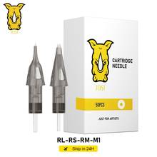 JOSI-agujas de tatuaje mezcladas, aguja de seguridad esterilizada desechable, RL, RS, RM, M1, para tatuar, 50 Uds. 2024 - compra barato