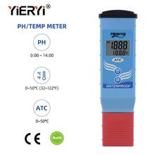 Yieryi PH-097 display lcd digital medidor de ph à prova dwaterproof água temperatura calibração automática atc tester para piscina, aquário 2024 - compre barato