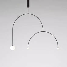 Luminária pingente minimalista pós-moderno, design geométrico, e27, luzes nórdicas, loft, quarto, bar, cozinha, iluminação, lâmpadas pingentes 2024 - compre barato