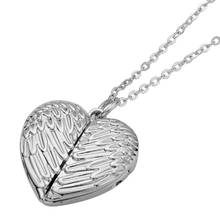 Collares de ala de Ángel en blanco de sublimación de corazón, colgante de MDF imprimible con foto personalizada, N0HE 2024 - compra barato