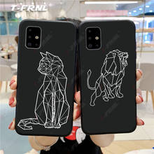 For funda Samsung A11 case for A10S A20S A20E A30 A30S A40 A50 A50S A70 A01 A21S A31 A41 A51 A71 case Line cartoon unicorn cat 2024 - buy cheap