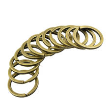 12pçs 28mm anel de chaveiro de argolas, porta-chaves bronze antigo diy 2024 - compre barato
