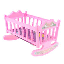 Lovely Girl Doll Baby Rocking Cradle Bed DIY Kit Furniture for 20cm Dolls 2024 - buy cheap