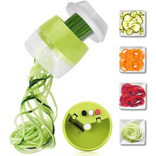 Portable Vegetable Spiralizer Slicer 4 in 1 Zucchini Spaghetti Zoodle Maker Veggie Spiralizer Peeler Adjustable Handheld 2024 - buy cheap