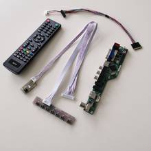 Vga + av + usb + rf lvds 40pin wled, para computador notebook pc tv56 17.3*1600, kit 2024 - compre barato