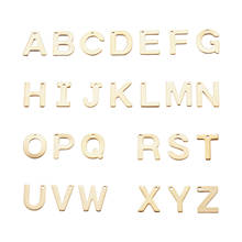 100 pcs 304 Stainless Steel Golden Charms Alphabet A~Z pendants for DIY necklace  bracelets jewelry making 11x6~12x0.8mm F70 2024 - buy cheap