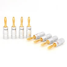 Viborg X24pcs 4mm Speaker Banana Plugs 24K Gold plated Screw speaker cable extension adapter jack 2024 - buy cheap