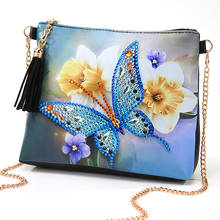 5D DIY Diamond Painting Wallet Butterfly Flower Leather Crossbody Chain Bags DIY Diamond Embroidery Bag Wallet Pouch 2024 - buy cheap