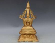 Chinese Copper Bronze Buddha Pagoda Great Stupa Tope Tower from the temple Nepal 2024 - buy cheap