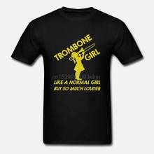 Забавная Футболка для девочки с тромбоном, милая футболка с изображением походной группы 2024 - купить недорого