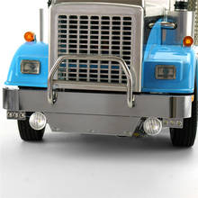 Металлический передний бампер с подсветкой для 1/14 TAMIYA King Hauler RC трактора грузовика Запчасти Аксессуары 2024 - купить недорого