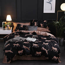 Wild Leopard style dropshipping starry sky design duvet cover + pillowcase us full king AU queen UK double 2/3pcs 2024 - buy cheap