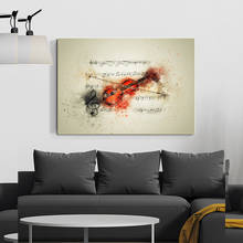 Modern Canvas Painting Wall Art Watercolor Music Violin Poster Abstract Picture HD Printing For Living Room Bedroom Decoration 2024 - buy cheap