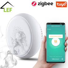 Уведомления приложения Tuya Smart датчик дыма Zigbee Sensor Smart домашняя система охранной сигнализации Smart Life 2024 - купить недорого