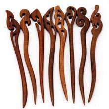 GETNOIVAS Classic Handmade Green Sandalwood Hair Sticks Wood Carving Coiled Hair Pin Women Sticks Hair Jewelry Headpeice SL 2024 - buy cheap