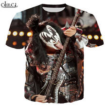 CLOOCL Metal Rock KISS Band 3D Print Men Women T Shirt Harajuku Fashion Short Sleeve Hot Sale Street Unisex Tops Drop Shipping 2024 - buy cheap