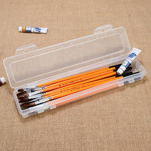 Transparent Brush Painting Pencils Storage Box Watercolor Pen Container Drawing Tools Bin Sturdy Plastic Stationery Storage Box 2024 - buy cheap