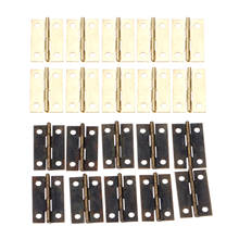 Mini bisagras decorativas para puerta de cajón de armario, bisagras de 4 AGUJEROS PARA joyero antiguo, herrajes para muebles, 30x18mm, 10 Uds. 2024 - compra barato