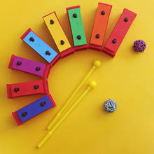 Glockenspiel-xylófono de percusión para Bebé y Niño, instrumento Musical de juguete con 2 mazos, funda de mano, 8 notas 2024 - compra barato
