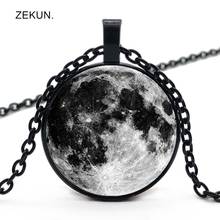 2019/gran oferta, collar con patrón de Luna de galaxia estrellada, collar con Bump colgante de cristal, joyería de collar de moda para hombres y mujeres. 2024 - compra barato