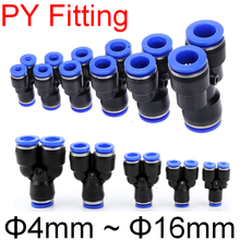 Air Pneumatic Fitting PY Tube OD 4mm 6mm 8mm 10mm 12mm 16mm Y Type 3Way Port Water Hose Gas Pipe Plastic Push In Quick Connector 2024 - buy cheap