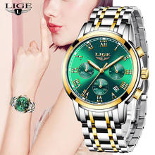 Luxury Brand LIGE Rose Gold Watches For Women Quartz Wrist watch Fashion Ladies Bracelet Waterproof Watch Clock Relogio Feminino 2024 - buy cheap