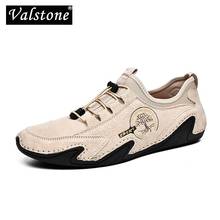 Vasltone Quality Men's Pigskin Shoes Summer Casual Flats Drive Shoes Genuine Leather Breathable Light Lace-Up Big Size Loafers 2024 - buy cheap