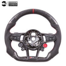 Customized Steering Wheel  R8 TT Carbon Fiber For   Au-di S1、S3、S4、S5、S6、S7、S8、TTS、SQ5、SQ7  RS3、RS4、RS5、RS6、RS7、TTRS、RS Q3、R8 2024 - buy cheap