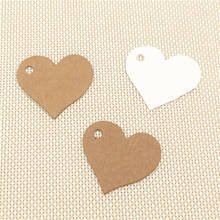 600pcs/lot 2.5x2.8cm Small Heart Shape Jewelry Hang Tag Simple Blank Packing Box Decor Paper Labels 2024 - buy cheap