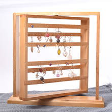 Earring Display Rack Shelf Earring Stud Holder Jewelry Showcase Earring Showing Props with Wood and Velvet 2024 - buy cheap