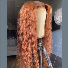 Loose Wavy Ginger Orange Color 13x4 Lace Front Human Hair Natural Hairline For Black Women With Baby Hair Remy Brazilian Wigs 2024 - buy cheap