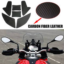 Carbon Fiber Leather Motorcycle Tank Traction Side Pad Gas Fuel Knee Grip Sticker Decal For BMW S1000XR S1000 XR S1000XR 2024 - buy cheap