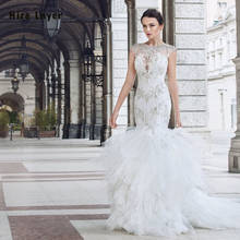New Arrivals Mermaid Wedding Dresses Vestido De Noiva Sereia Appliques Shiny Beading Crystal Elegant Trumpet Wedding Gowns 2024 - buy cheap