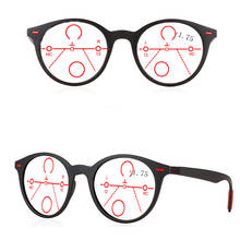 TR90 Clássico Retro Rodada Ultraleve Óculos de Leitura Multifocal Progressiva + 0.75 + 2 1 + 1.25 + 1.5 + 1.75 + + 2.25 + 2.5 + 2.75 A + 4 2024 - compre barato