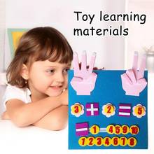Rompecabezas de matemáticas Montessori hecho a mano para niños, juguete de enseñanza temprana, no tejido, ayuda educativa, números, T5V8, 1 Juego 2024 - compra barato