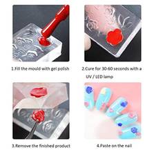 12Pcs Mini Nail Art Silicone Mold Leaves Flower Animals Template Resin Molds Kit F3MD 2024 - buy cheap