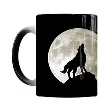 Drop Shipping 1Pcs 350ml New Moon Wolf Temperature Color Changing Mug Magic Heat Sensitive Coffee Milk Cup Novelty Birthday Gift 2024 - buy cheap