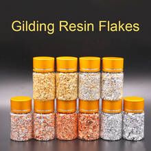 Imitation Gold Leaf Flakes Copper Flakes for Gliding Arts Crafts Decoration Silver Copper Gold Foil Fragments Gold Flakes Craft 2024 - buy cheap