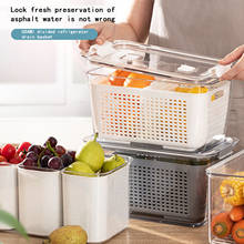 New Kitchen Produce Fruit Storage Container Organizer Drawer Basket Refrigerator Drawers With Lid And Drain Baskets Wholesale 2024 - buy cheap