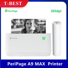 PeriPage A9 MAX Mini Thermal Printer 203dpi BT Wireless Photo Printer Inkless Printing Label Maker Support 107mm/77mm/57mm Paper 2024 - buy cheap