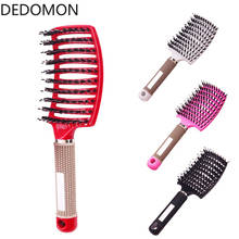 4 Color Women Hair Scalp Massage Comb Bristle Nylon Hairbrush Wet Curly Detangle Hair Brush for Salon Hairdressing Styling Tools 2024 - buy cheap