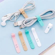 Tie Cable Organizer For Iphone Android Charging Earphone Winder Hot 1/4pcs Silicone Straps Data Cable Soft Tape USB Wire Cable 2024 - buy cheap