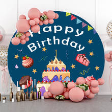 Laeacco Colorful Flags Baby Birthday Cake Photography Backdrops Customized Banner Poster Pattern Photo Backgrounds Photostudio 2024 - buy cheap