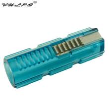 Vulpo polímero 7 pistão de dentes de aço, transparência azul para airsoft aeg b0.2/3 gearbox 2024 - compre barato