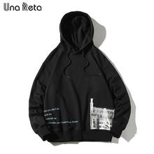 Una Reta Men Sweatshirt New Hip-Hop Hoodies Men Tracksuit Retro architectural print Harajuku Hoodie Sweatshirt Man Streetwear 2024 - buy cheap