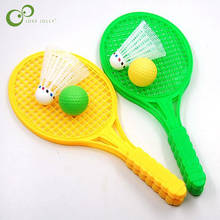 2 комплекта, пляжный теннис, детская двойная Теннисная ракетка, мяч, набор, для занятий спортом на открытом воздухе, мини-ракетка для бадминтона, для детей, Пляжная стойка, YJN 2024 - купить недорого