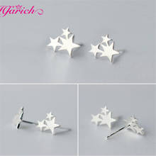 Brincos Small Earring Women Jewelry Minimalist Star Moon Puzzle Cross Stud Earrings for Girl Child Geometric Shape Decoration 2024 - buy cheap